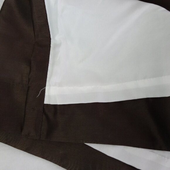 Drapery Set Long Brown Lined TWO Panels 50 x 108" Rod Pocket Back Tab Curtains - Picture 5 of 8
